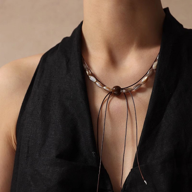 LOVFAS 가볍고 고급스러운 느낌 레이어드 목걸이 여성 롱목걸이 팬던트 체인 목걸이