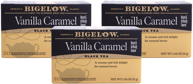 빅엘로우 바닐라 카라멜 블랙 티 20개입, 2.55g, 3개