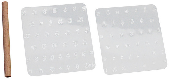 GHSHOP 펀치 알파벳 문자 번호 가죽 스탬퍼 세트 diy 가죽 공예 인쇄를위한 문자 번호 가죽 스탬퍼 펀칭 도구, 4-6mm, 다른, 글꼴 3, 1개