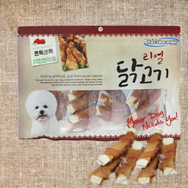 리얼닭고기 쫀득쫀득 치킨연어포 300g, 기본, 1개