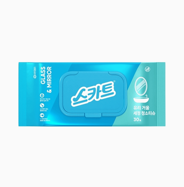 스카트 유리 거울 세정 청소티슈, 1개