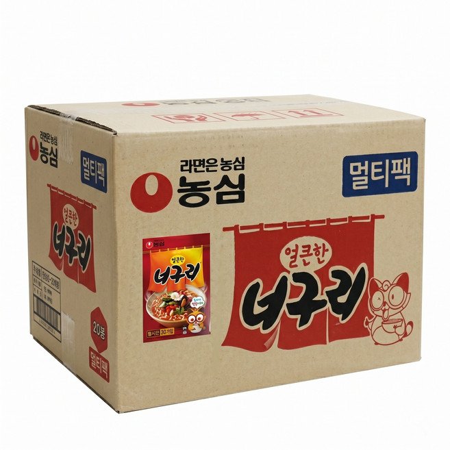 농심 얼큰한 너구리 20개 한박스 봉지라면