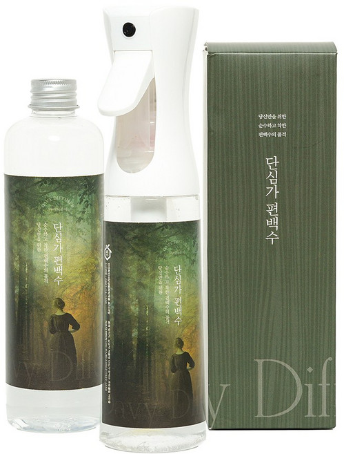 다비 조향사가 직접 만든 100% 천연 단심가 편백수 피톤치드 섬유탈취제 룸스프레이 진드기 퇴치 향균 베이크아웃 새집증후군, 1세트, 300ml