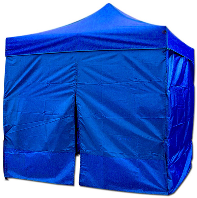 윈에어 캐노피천막 지붕+프레임+일반 바람막이 4면 B세트, 블루