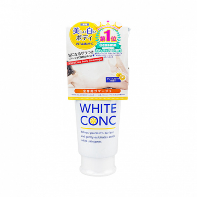WHITE CONC 身體磨砂膏 葡萄柚香 溫和去角質 180g, 1個, 身體磨砂膏180g