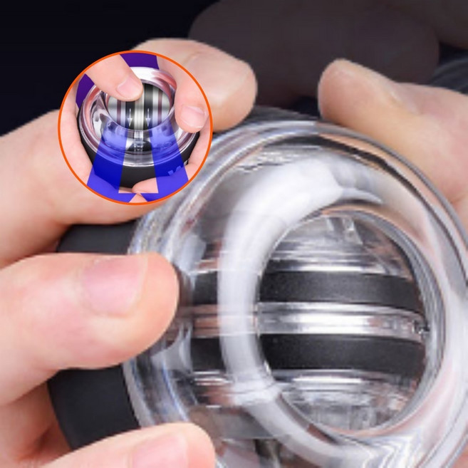 손목근력기 오토스핀볼 손목강화 그립력 재활운동 손가락, 1개, 투명블랙