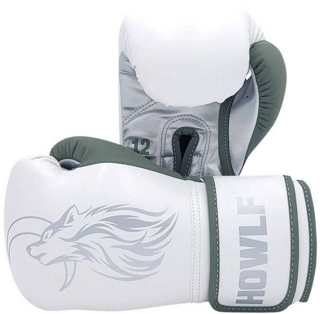 하울프 아테나 복싱글러브 / 권투 킥복싱 무에타이 MMA, 화이트/실버/톨큐즈, 1세트