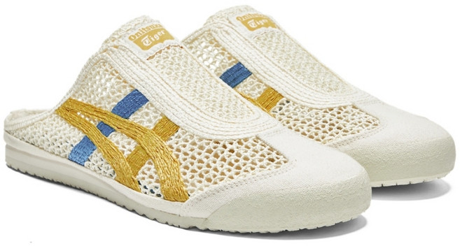 [국내매장판] 오니츠카타이거 사봇 멕시코66 뮬 슬립온 남녀공용 여름신발 슬리퍼 크림머스타드