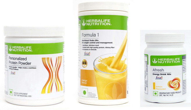 허벌라이프 체중 감량 파워 콤보: 포뮬라 1 뉴트리셔널 쉐이크 믹스 500g + 퍼스널라이즈드 단백질 파우더 200g + 아프레쉬 허벌 에너지 드링크 50g, 1개, 3개입