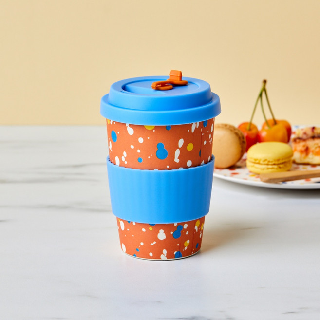 모던하우스 야탑점 럭키버니 뱀부파이버 뚜껑 텀블러 400ML 카라멜_PL0124095, 1개, 사진참조