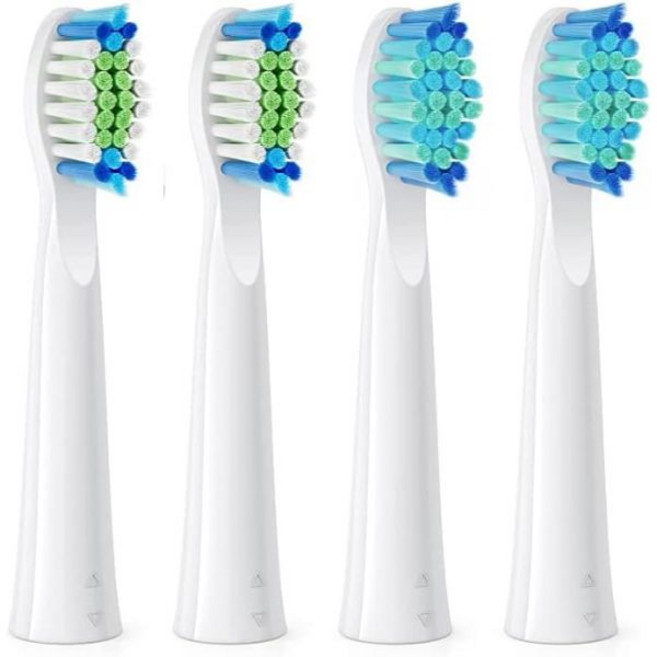 Bitvae D2 전기 칫솔 교체 헤드 소닉 리필 4개입 2058568, White