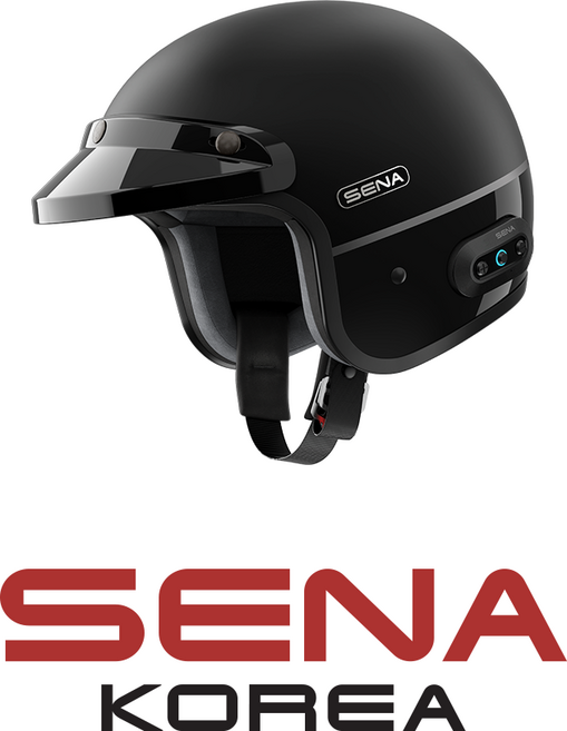 세나블루투스 Surge 서지 블루투스 오픈페이스 클래식 헬멧, M, 매트 블랙