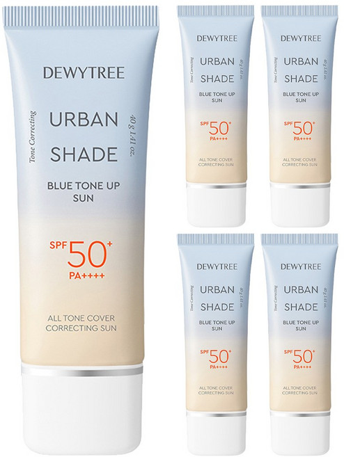 듀이트리 어반 쉐이드 블루 톤업 선크림 SPF50+ PA++++, 40g, 5개