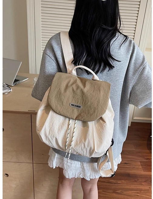 여성 여름 배색 가벼운 백팩 여자 패션 대용량 경량 여행용 가방 백팩