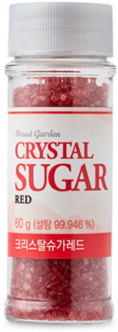 크리스탈 칼라슈가 브레드가든 데코 장식 스프링클, 레드, 1개