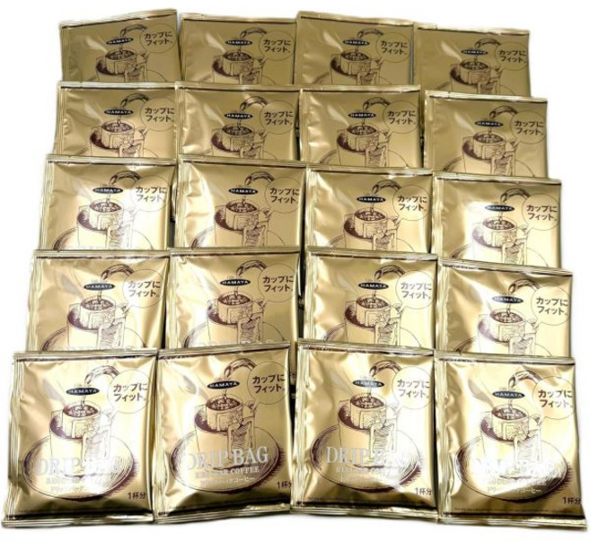 드립백 드립 커피 하마야 8gx20잔분 레귤러 부드러운 풍미와 적당한 쓴맛의 블렌드, 8g, 1개