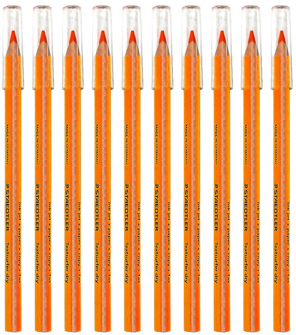 스테들러 형광색연필 128 64 Textsurfer 형광오렌지 10개 캡증정, 1색