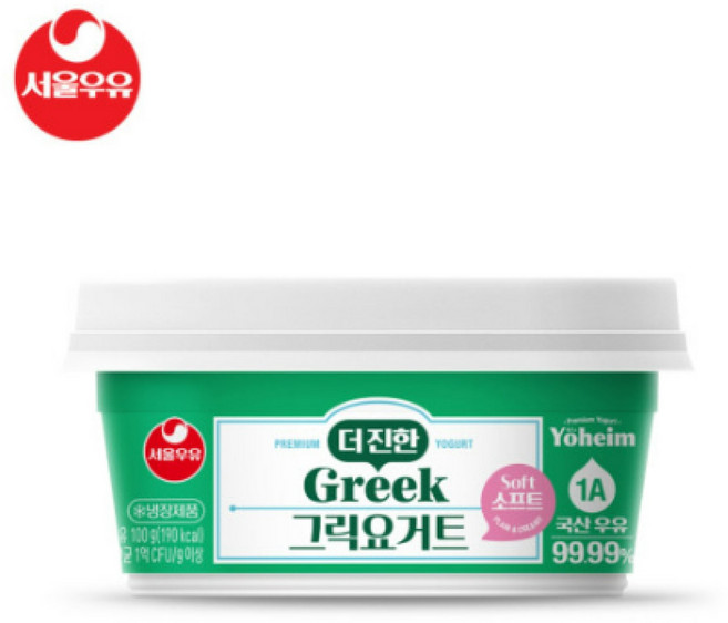 서울우유 더진한 그릭요거트 소프트, 8개, 100g