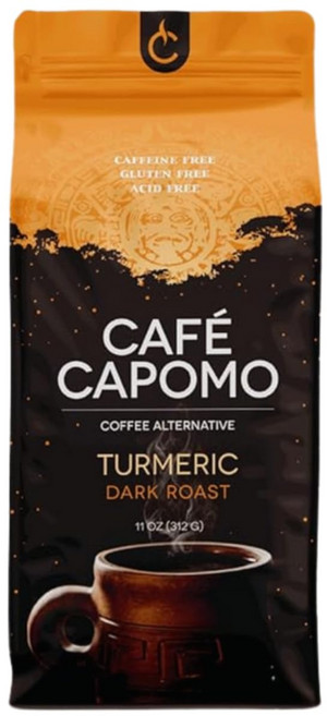 강황 함유 카포모 허브 커피 대체품 - 산성 카페인 및 Cafe Capomo Herbal Coffee Alternative Caffeine & Acid Free Turme, 11온스(1팩), 1개
