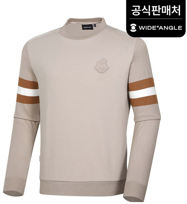 와이드앵글 공식 남성 CO 니트 슬리브 맨투맨 M WMP24251E2