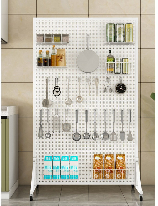 넥타콜 2피트 5인치 스탠딩 스탠드 휠 디스플레이 T 베이스 페그보드 10 추가 블랙 1 Pa 아트 금속, 커스텀 사이즈 컬러 전용 촬영, 1개