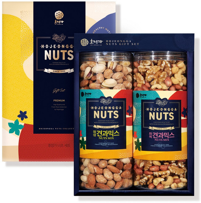 호정가 넛츠 견과선물세트 1호 / 견과류 아몬드 호두, 1세트, 없음