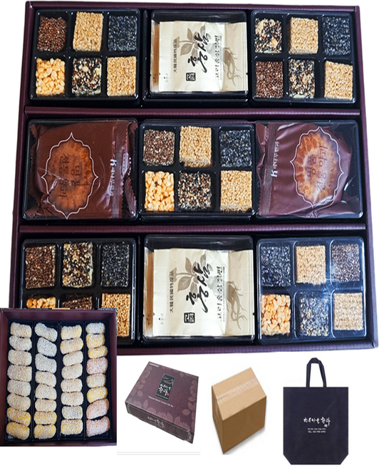 [한옥마을한과]한과선물세트 2단B 1600g, 1.6kg, 1세트, 1개