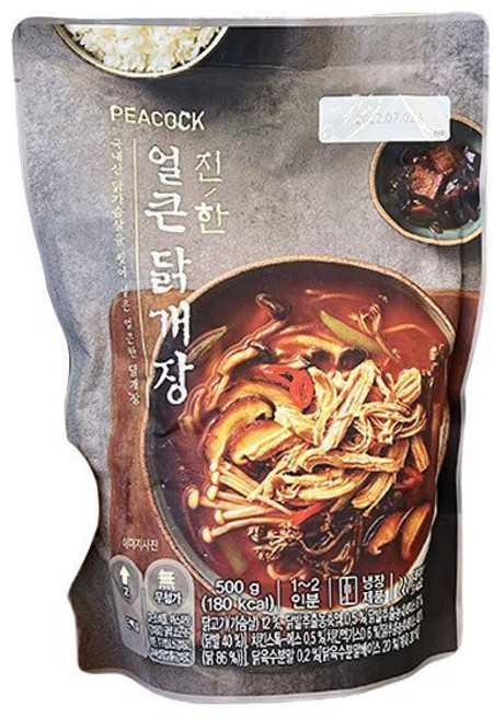 피코크 진한 얼큰 닭개장, 1개, 500g
