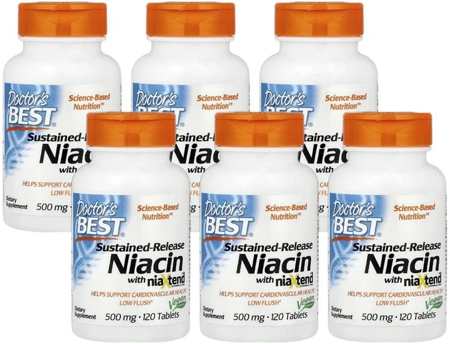 닥터스 베스트 niaXtend 함유 서방형 니아신 500mg 120정 6개 - 쿠팡