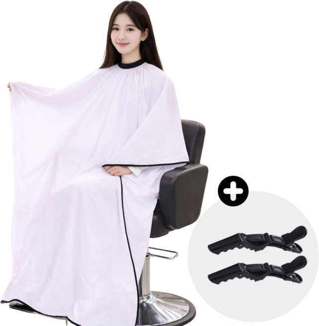 주드하우스 고급 미용 헤어 커트보, 1개, 화이트