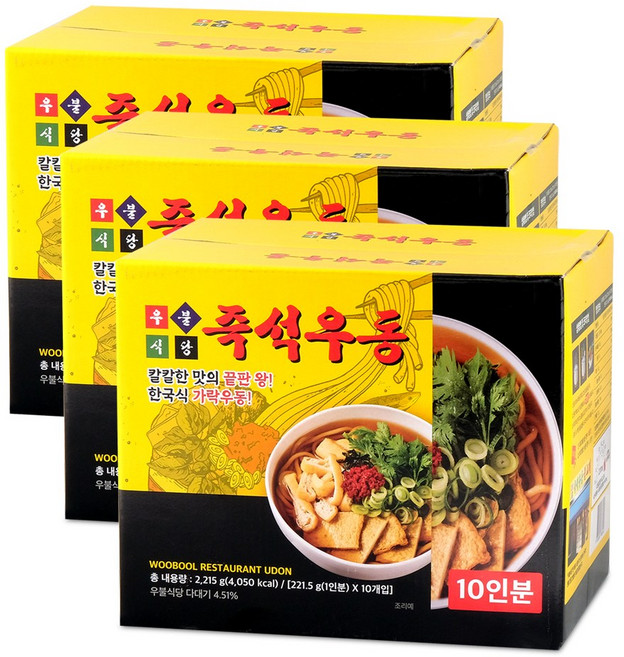 우불식당 즉석우동, 221.5g, 30개
