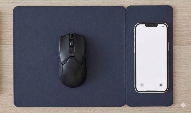 에이프릴스톤 P20 스마트폰 고속 무선충전 마우스패드, 블루, 1개