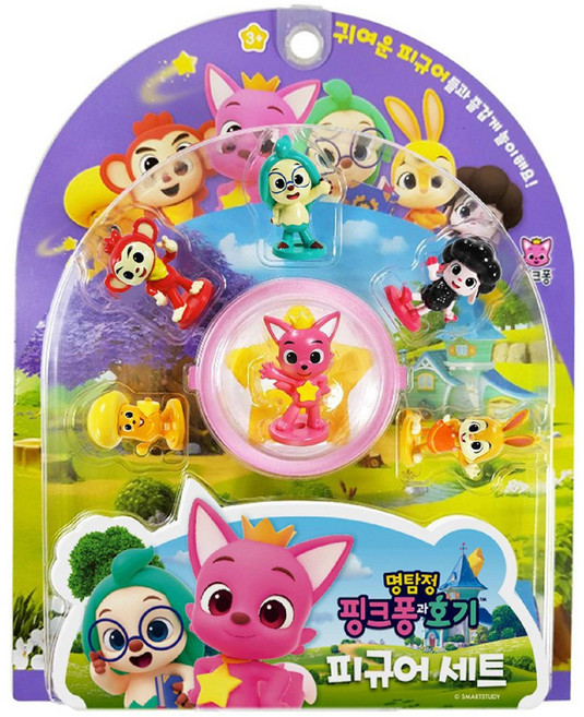 핑크퐁 원더스타 피규어 6종 세트 캐릭터 어린이 장난감, 1개