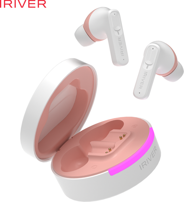 아이리버 항균처리 마카롱 버즈 저지연 ANC 노이즈 캔슬링 무선 블루투스 이어폰, MC50, WHITE