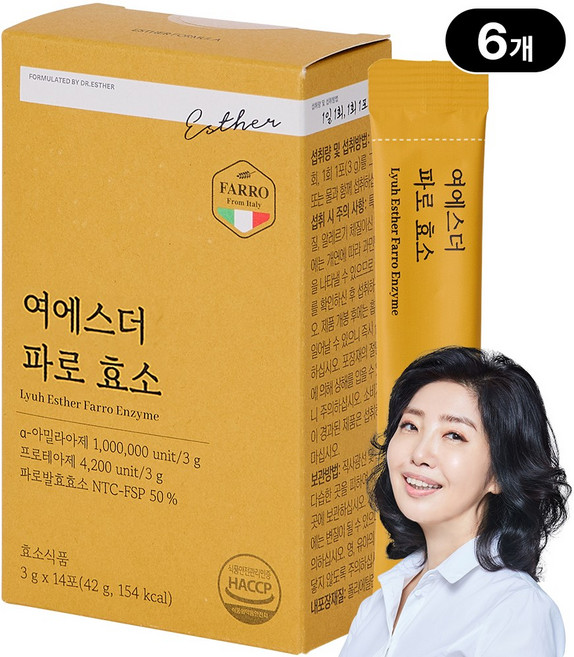 본사직영 여에스더 파로 효소 l 100퍼센트 이탈리아산 파로 l 국민영양 프로젝트, 6개, 14회분