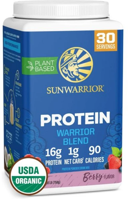 활동 장 선워리어 비건 단백질 파우더 식물성 | BCAA 아미노산 씨앗 대두 무유업 글루텐 무합성 비GMO 바닐라 30인분 워리어 블렌드, Berry, 750g, 1개 - 쿠팡