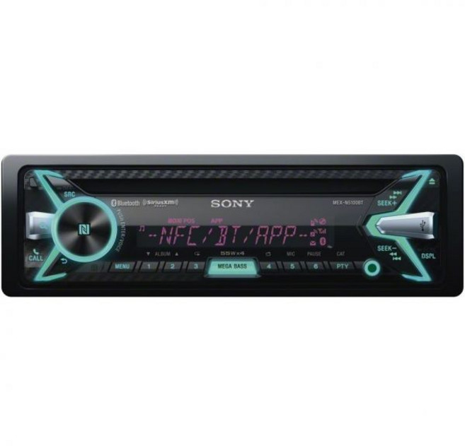 소니 MEXN4200BT 싱글 디인 인대시 내장 블루투스 CD MP3 AMFM 전면 USB 보조 입력 판도라 스포티파이 아이하트라디오 아이팟 아이폰 및 안드로이드 제어 차량 스, 소니 MEXN4200BT 싱글 디인 인대시 내장 블루투