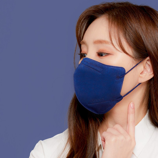 에어에이드 새부리형 2D 마스크 중형 KF94, 5개입, 8개, 네이비