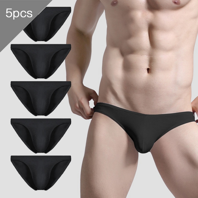 5개입남브리프 남삼각팬티 U볼록모달 얇은스판섹시 로우웨스트슬림팬티