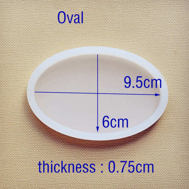 SNASAN 사각형 라운드 타원형 직사각형 Scrapbooking 실리콘 몰드 쥬얼리 수지 실리콘 몰드 수제 DIY 에폭, 03 oval, 1개