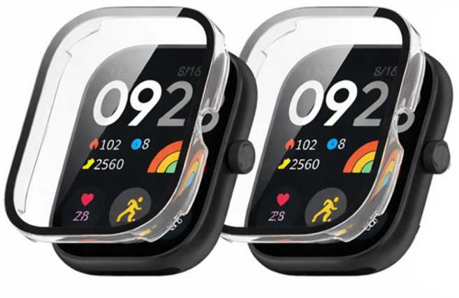 림스테일 9H 풀커버 일체형 SF코팅 케이스 2개입, 투명, 2개