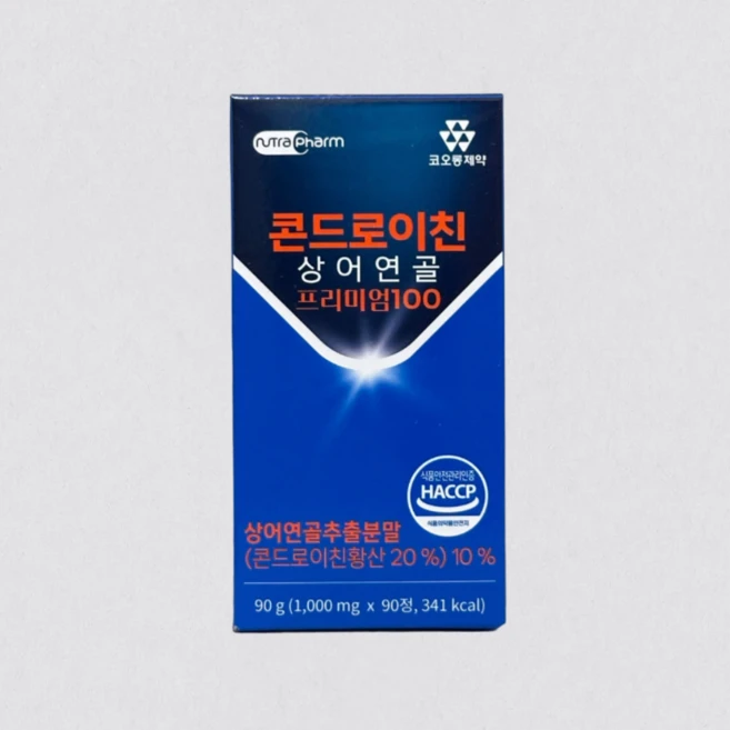 해썹인증 콘드로이킨 상어연골 프리미엄 100 콘드로이친 90정, 1개 - 쿠팡