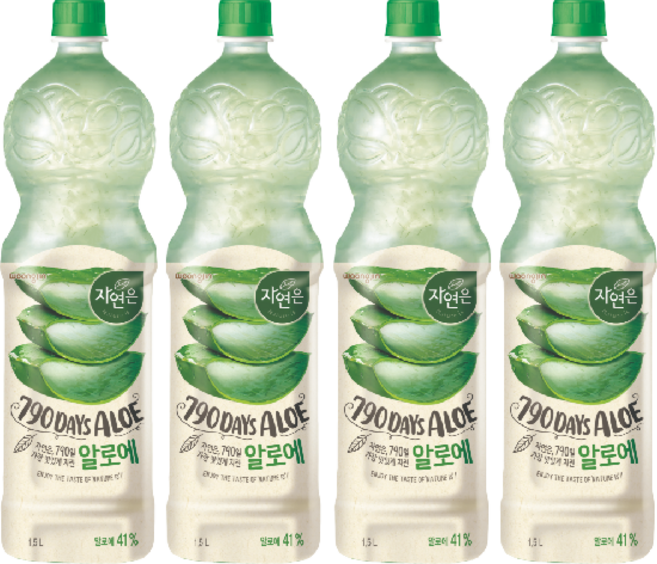 자연은 알로에, 1.5L, 4개