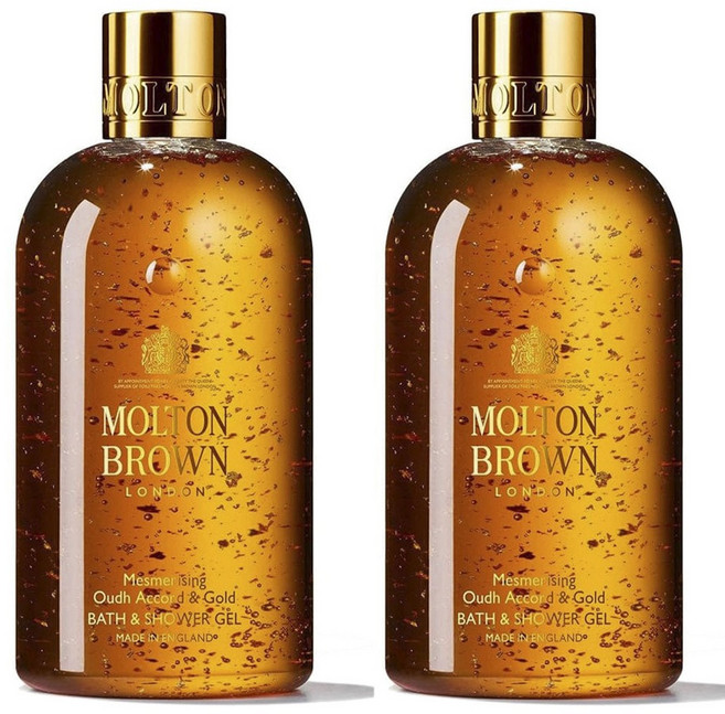 몰튼브라운 런던 매스머라이징 오드 어코드 앤 골드 배스 샤워 젤, 2개, 300ml