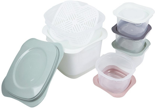 이샵 국산 반찬통 전자렌지가능 쿡플러스 점보세트 3호 6개 1세트 보관용 과일용기 식품용기