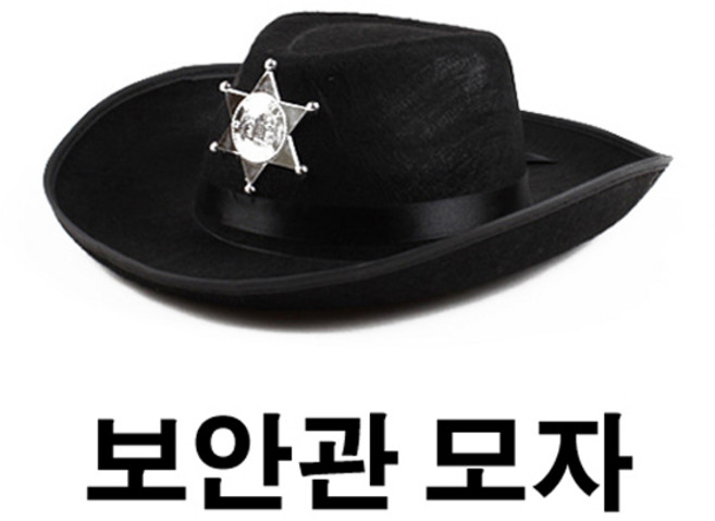 보안관모자/우디 토이스토리 모자/블랙 브라운