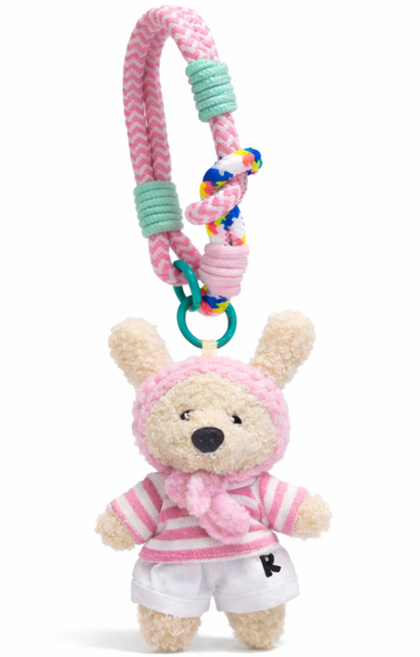 망티크 곰돌이 키링 자동차 키홀더 열쇠고리 핑크 백참