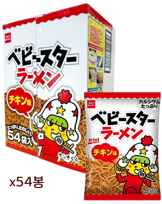 베이비스타 라면과자 오리지널 치킨맛, 54개, 21g