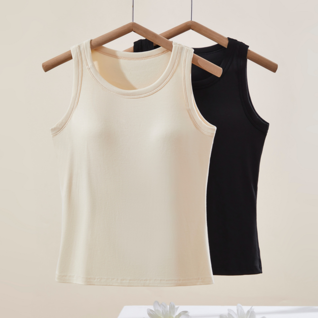 MIZ DAY 노와이어 브라캡 모달 런닝나시 2P