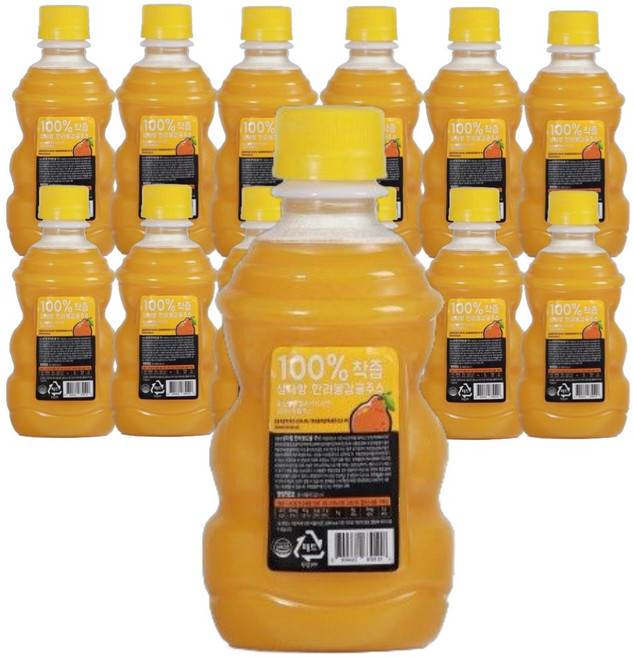 제주 삼다향 100% 착즙주스 한라봉 감귤주스, 320ml, 12개